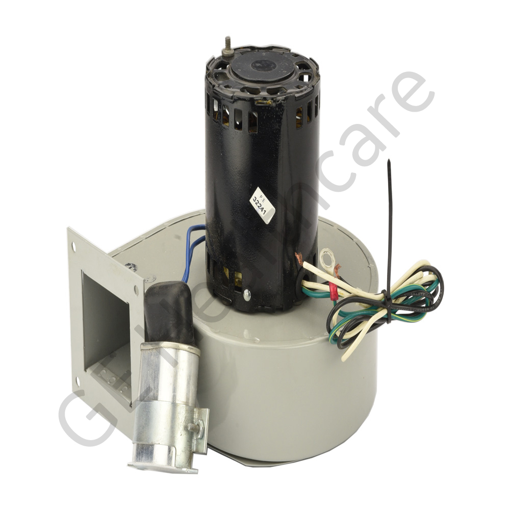Small Blower with Mounting Bracket and Capacitor Assembly